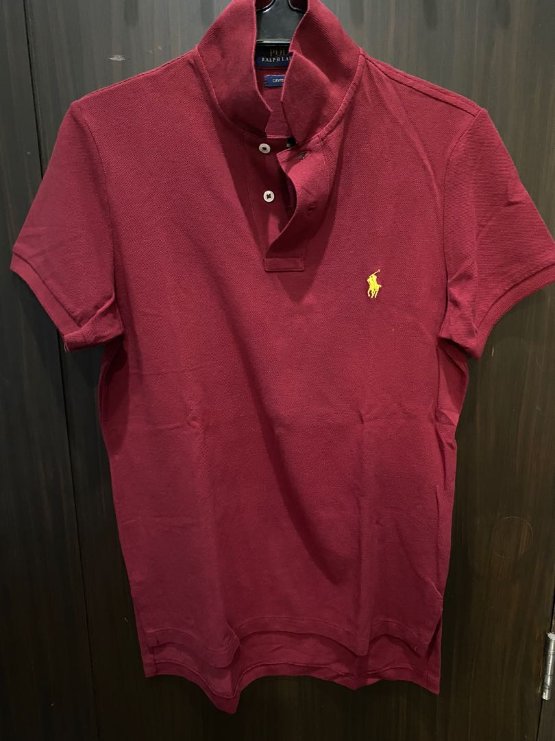 Ralph Lauren Maroon Polo Shirt, Men's Fashion, Tops & Sets, Tshirts & Polo  Shirts on Carousell
