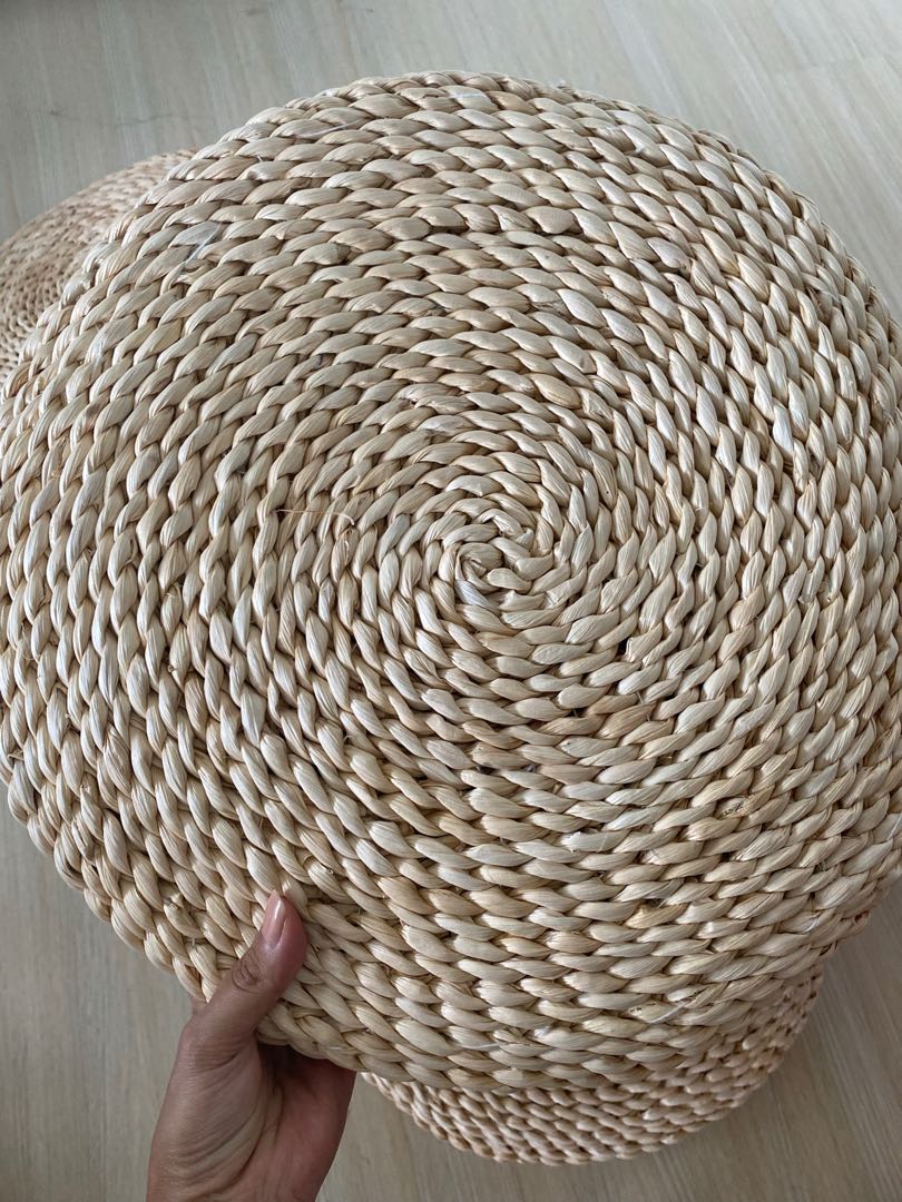 Rattan straw cushions tatami, Furniture & Home Living, Home Decor