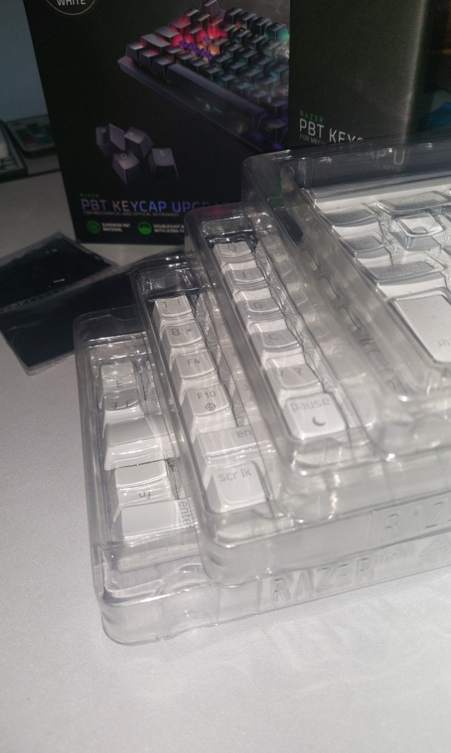White Razor Keycaps Razer Mercury White Keycaps Set, Computers & Tech, Parts & Accessories ...