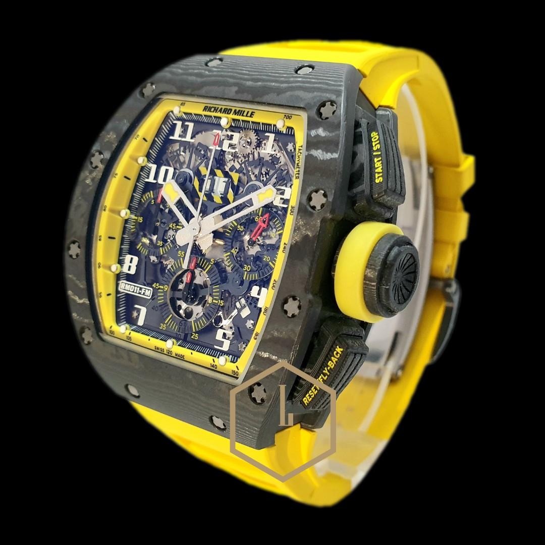 Richard Mille RM011 Chronograph NTPT Americas Yellow Storm Limited Edition of 50 Pcs Mint Condition Complete Set