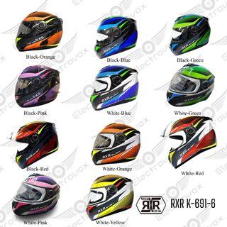 RXR K-691-6 Motorcycle Full Face Helmet With ICC