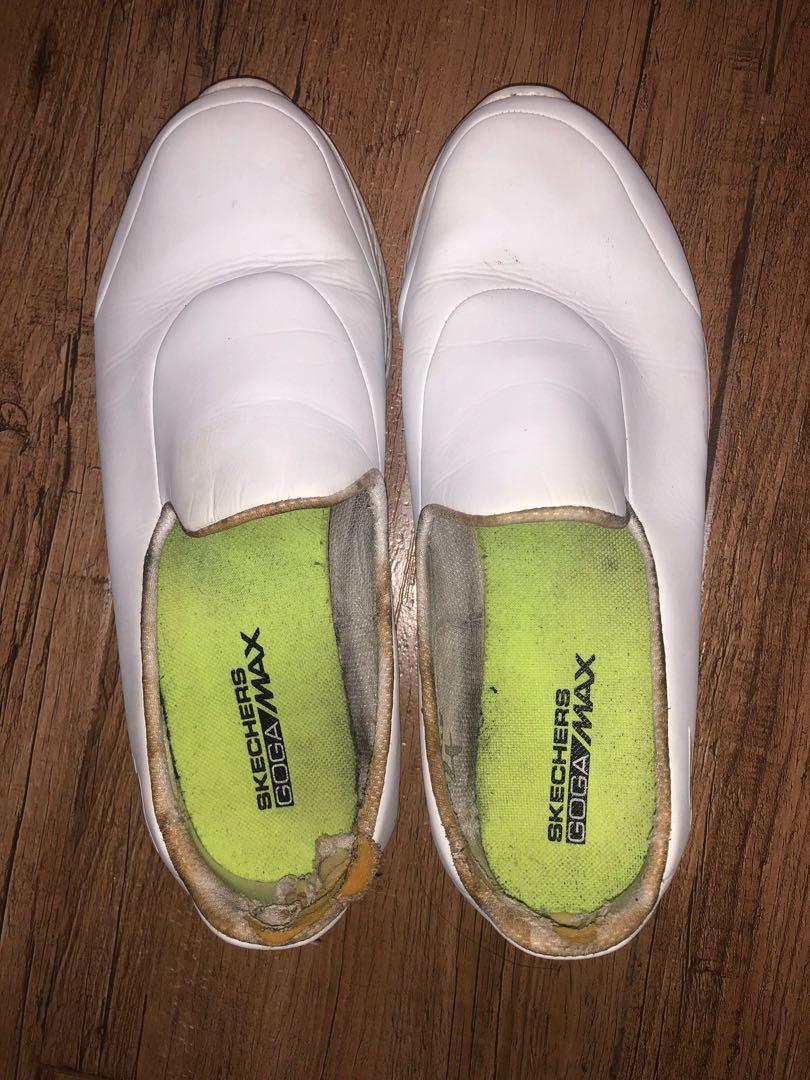 Skechers white 2025 duty shoes