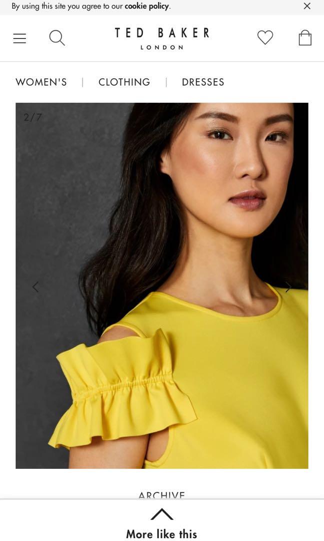 Ted Baker Deneese Ruffle detail dress Carousell
