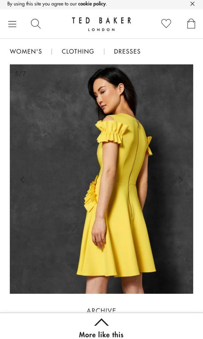 Ted baker deneese ruffle detail dress on sale