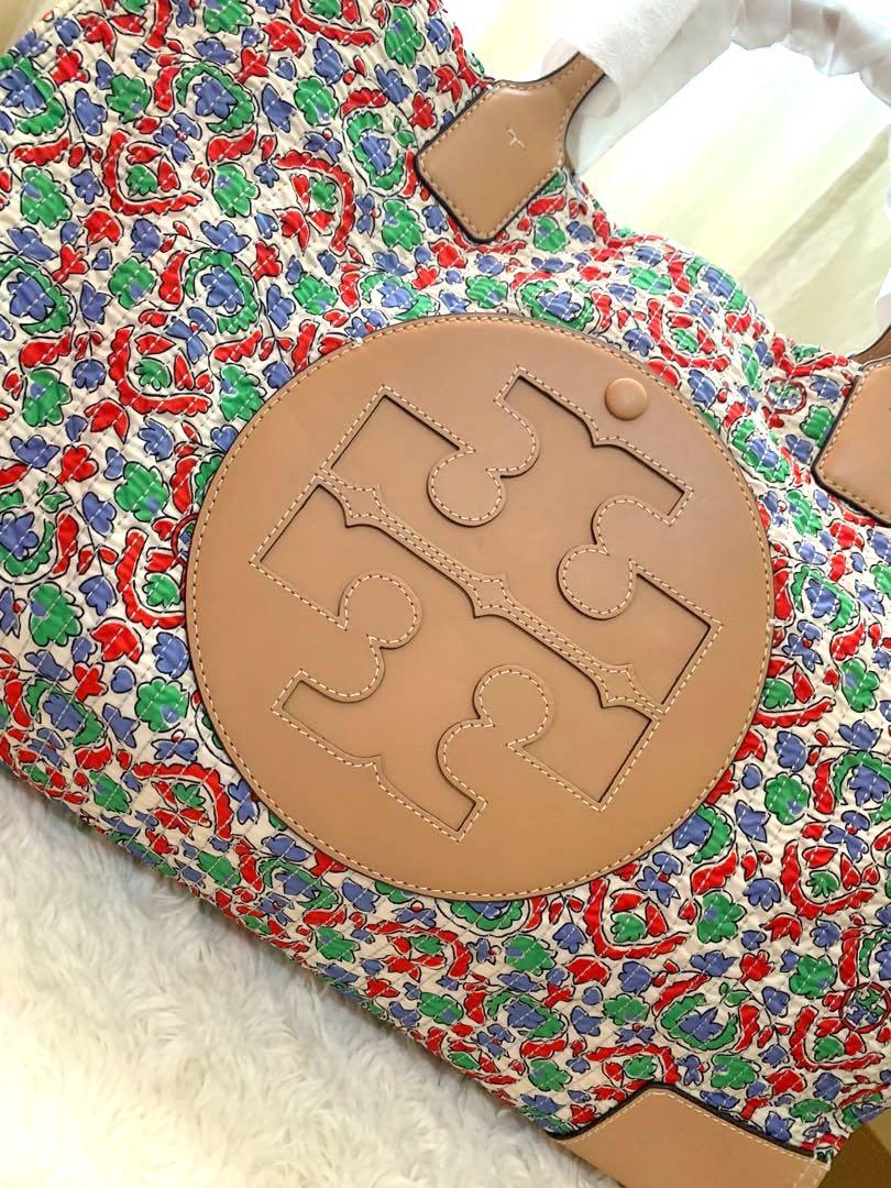Tory Burch Ella Floral Quilt Tote Bag Women s Fashion Bags