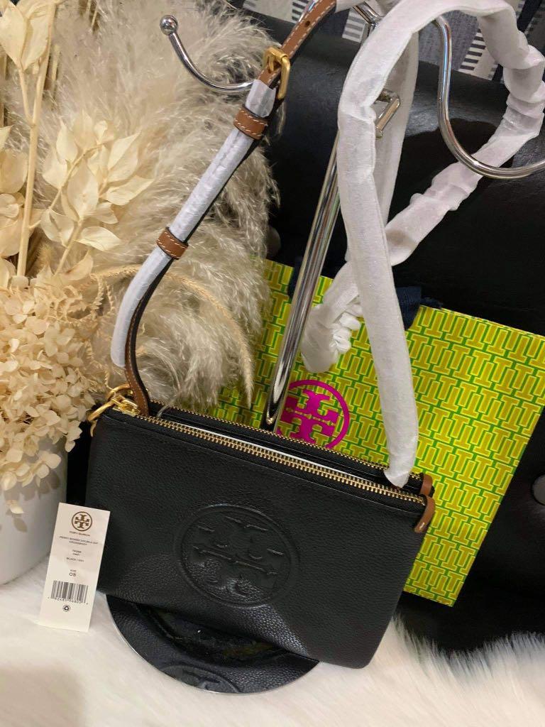 Tory Burch Perry Bombe Double Zip Crossbody Bag, Luxury, Bags & Wallets