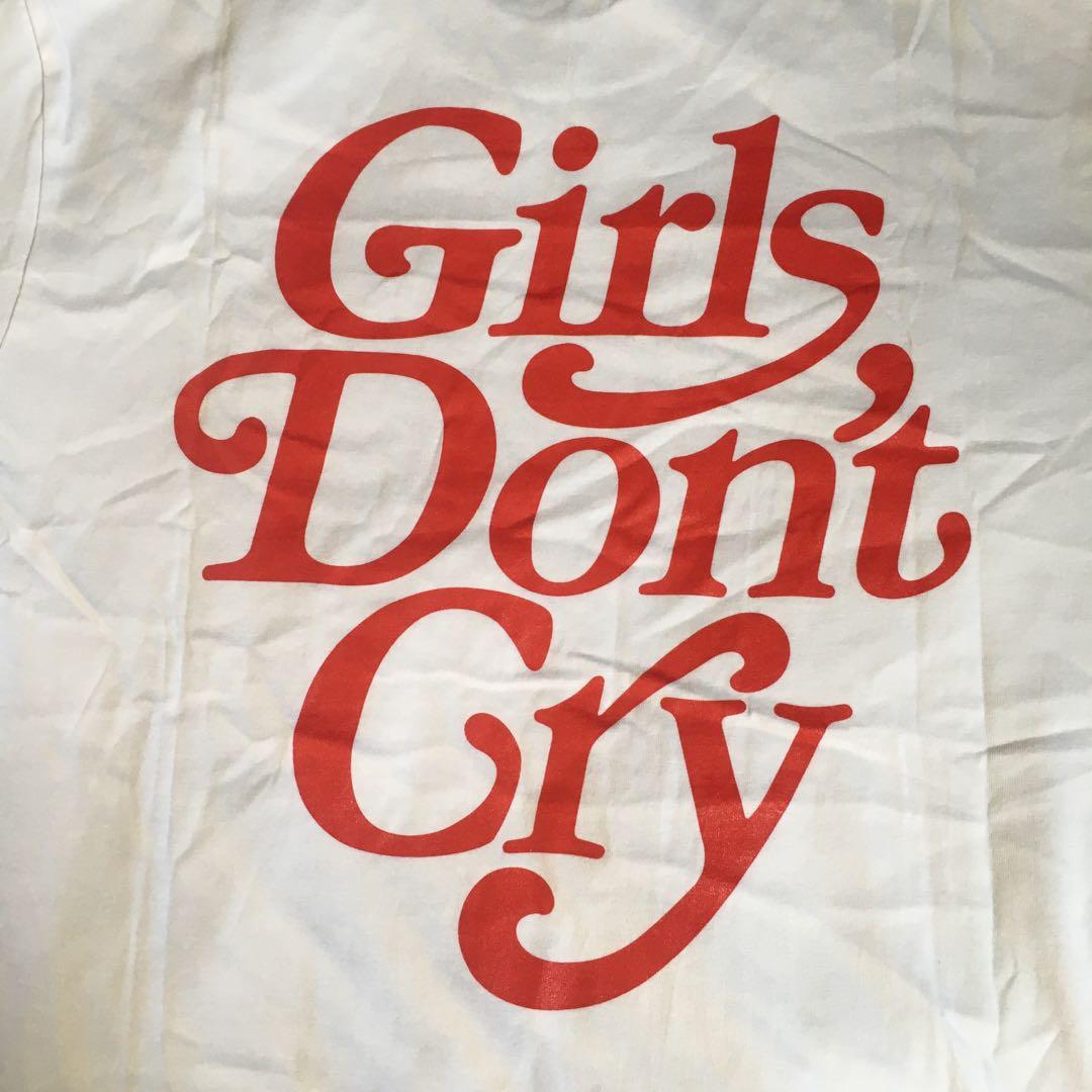 Verdy Girls Don't Cry Logo White Tshirt / Tee, Fesyen Pria