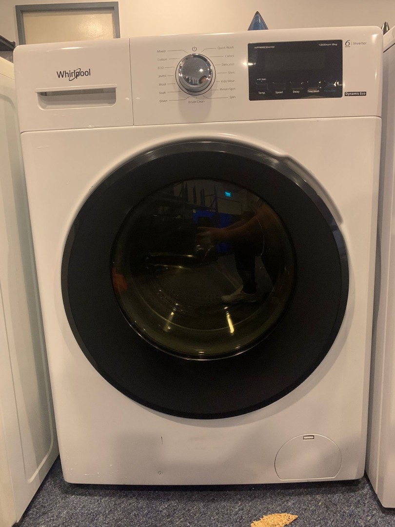 WHIRLPOOL WFRB802AHW FRONT LOAD WASHER WASHING MACHINE (8KG), TV & Home