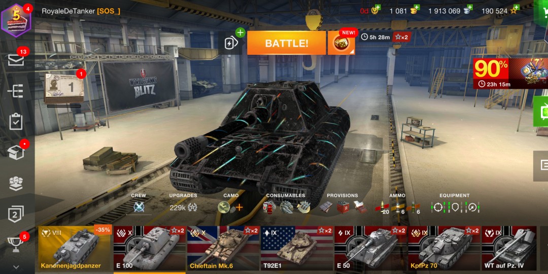 how much is my world of tanks blitz account worth