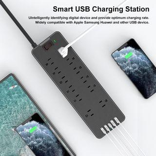 12 OUTLET POWERSTRIP W/ USB