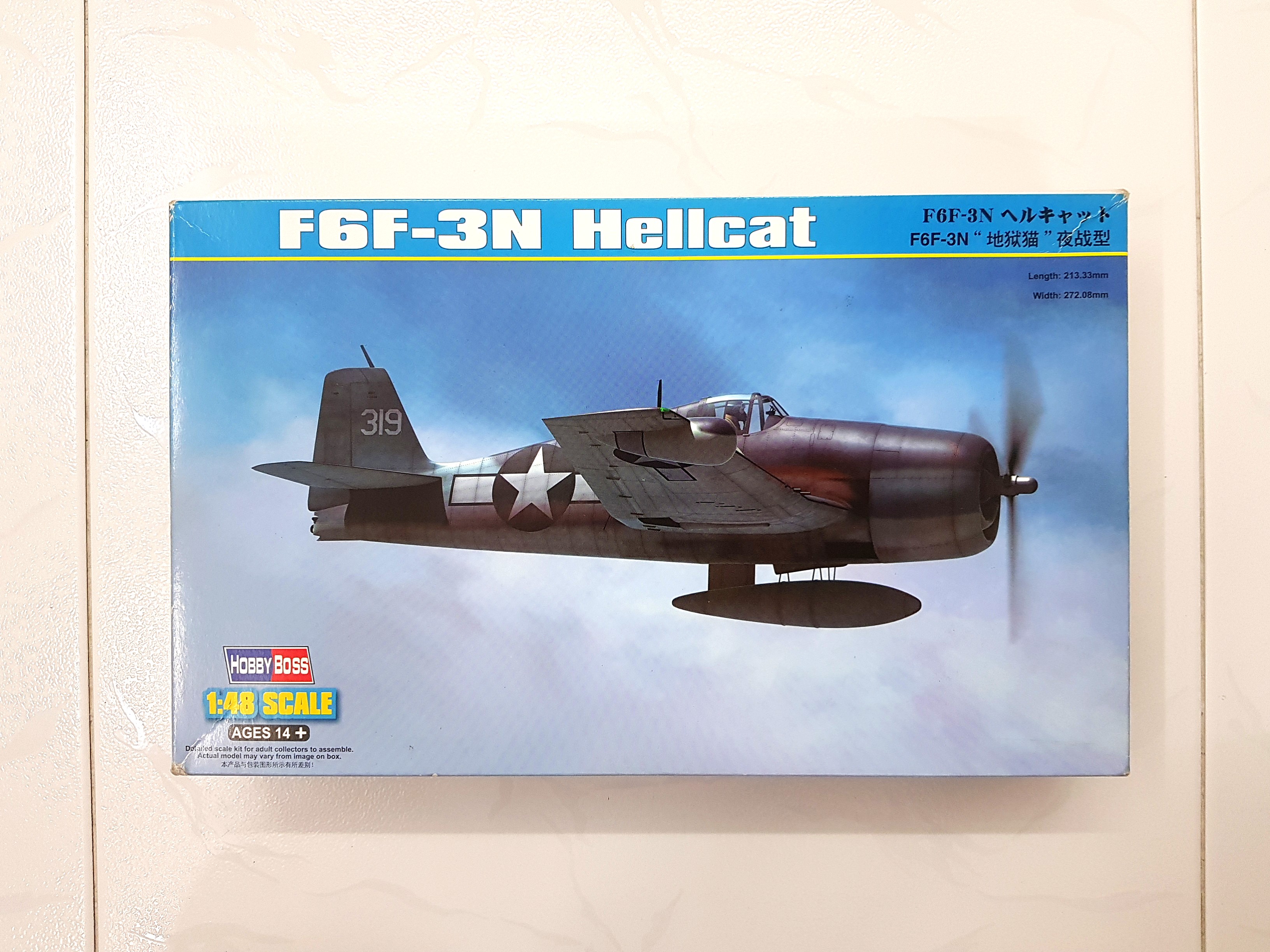 1/48 #80340 Hobby Boss USN Carrier Borne Fighter F6F-3N Hellcat
