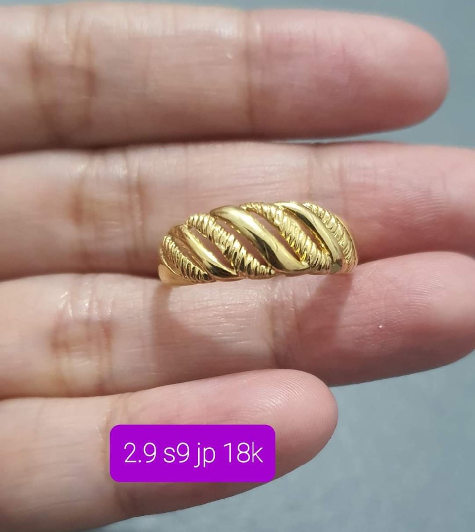 18K Saudi Gold ring, Women's Fashion, Jewelry & Organizers ...