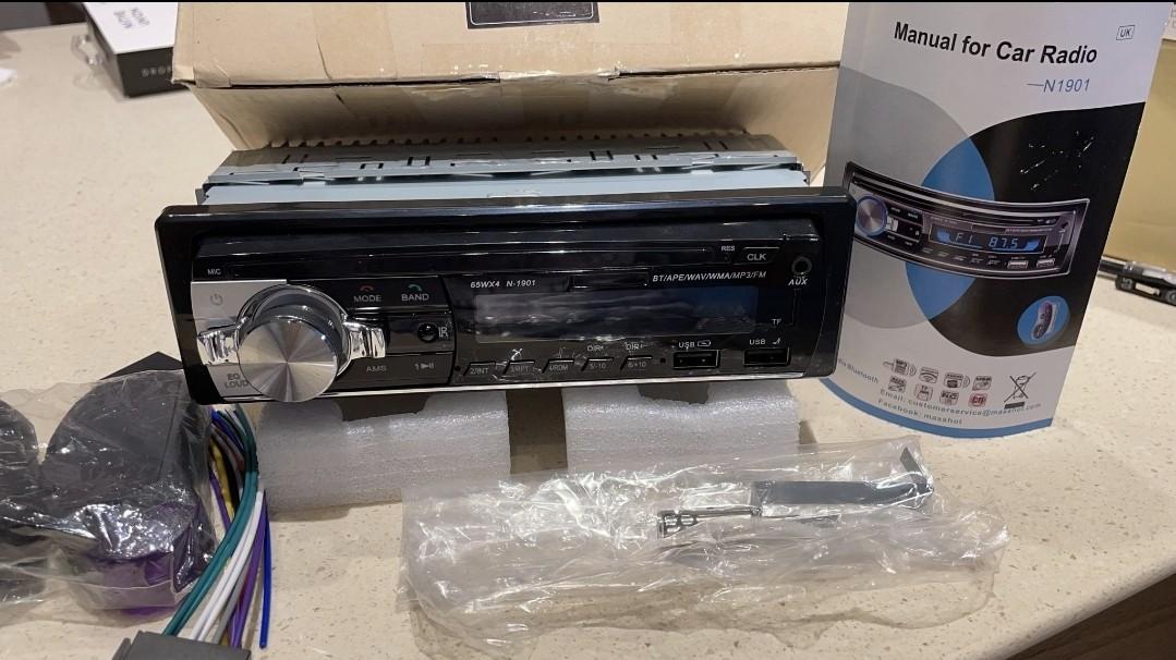 2447) Car Radio Bluetooth HandsFree, CENXINY 1 DIN Car Stereos with