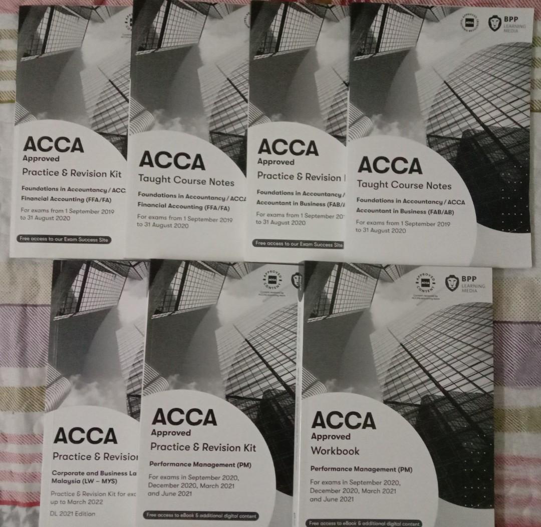 ACCA Approved Workbook Revision Kit ACCA BPP Workbook, Course Note