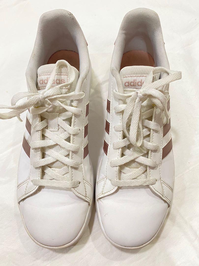 Adidas Grand Court K Gold, Women's Fashion, Sneakers on Carousell