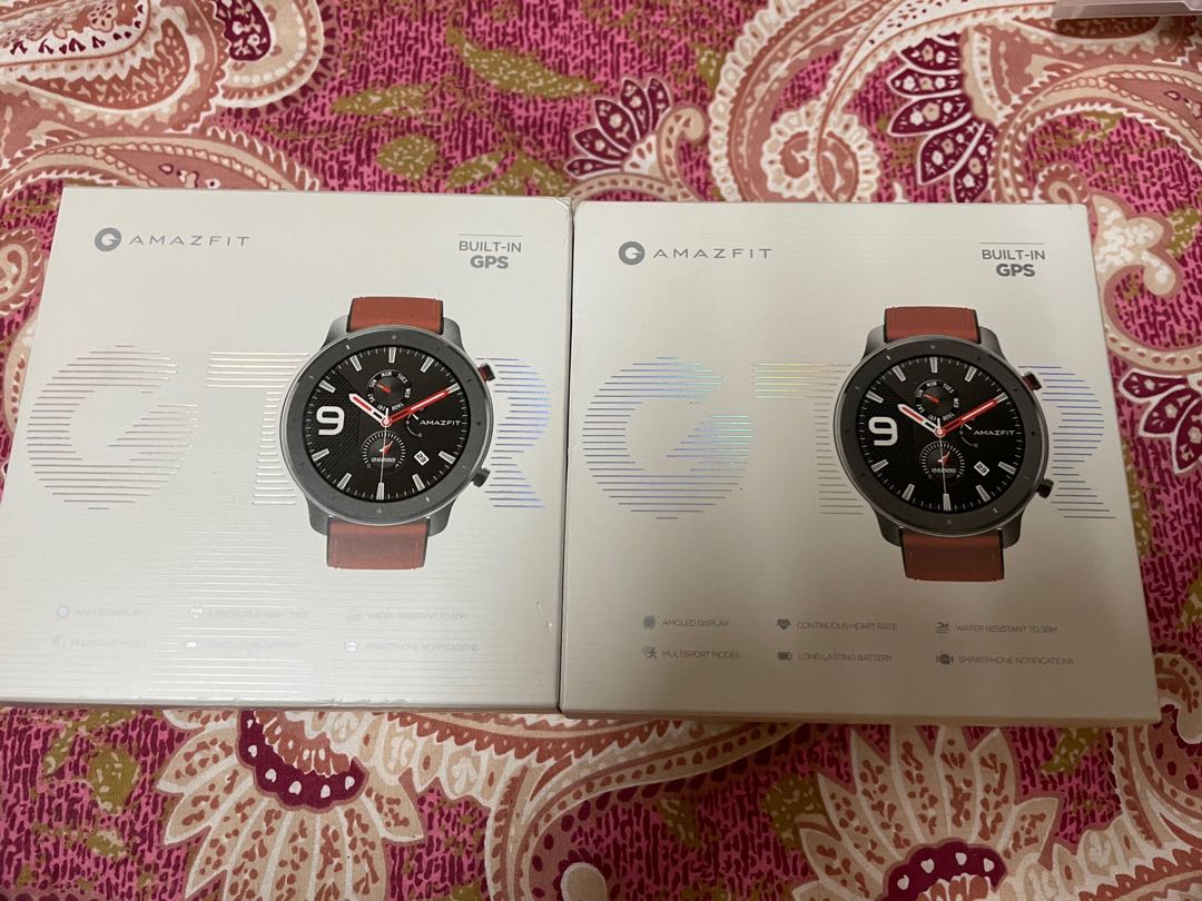 amazfit GTR A1902 gps+glonass 新品智能手錶47mm, 手提電話, 智能穿戴裝置及智能手錶- Carousell