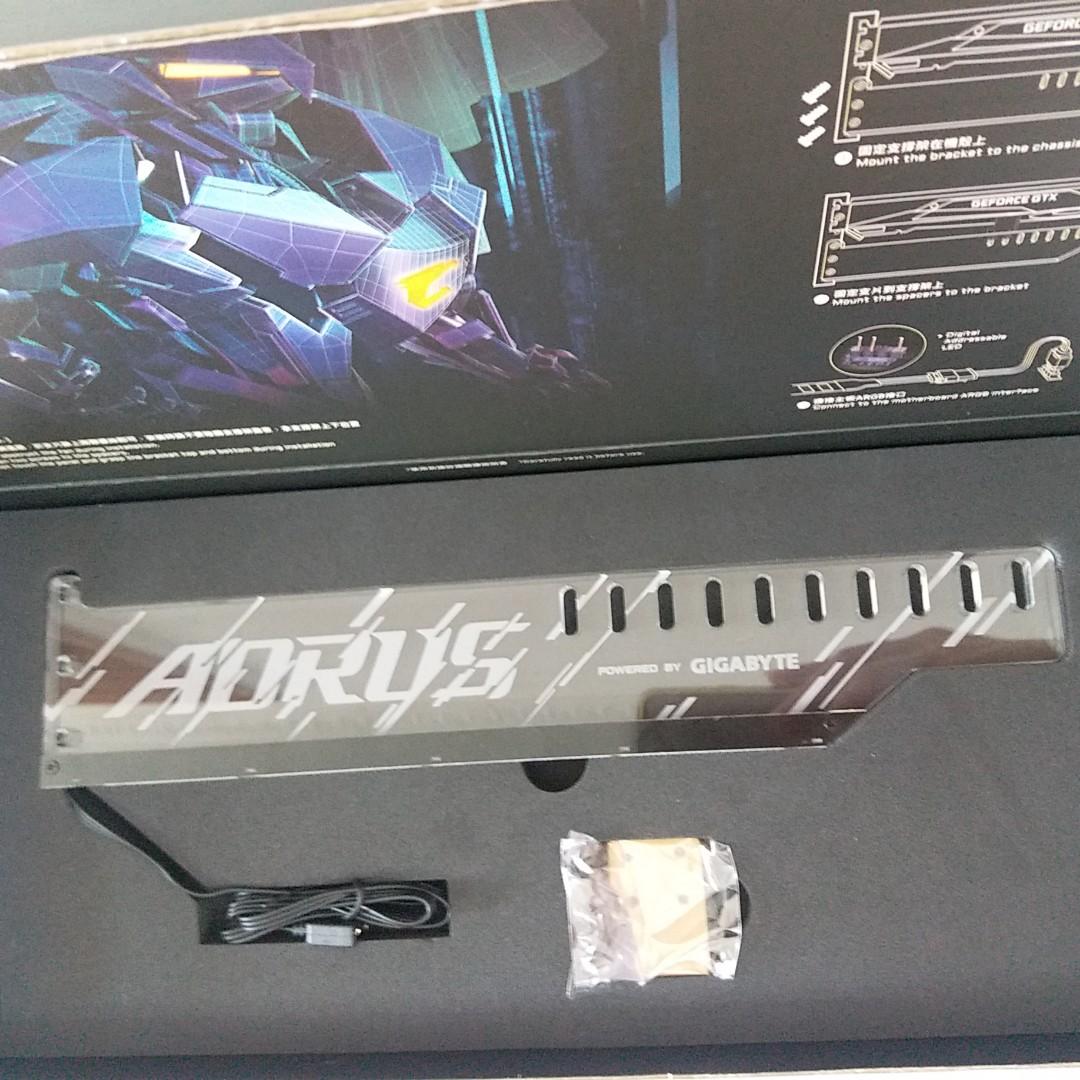 AORUS GIGABYTE Graphic Card Holder顯示卡支架, 電腦＆科技, 手提電腦 Carousell