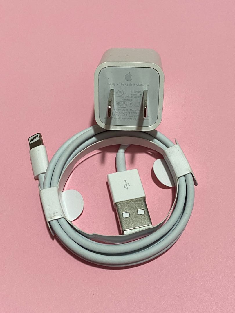 Apple iPhone iPad charger 5 watts adapter and lightning cable, Mobile Phones & Gadgets, Mobile