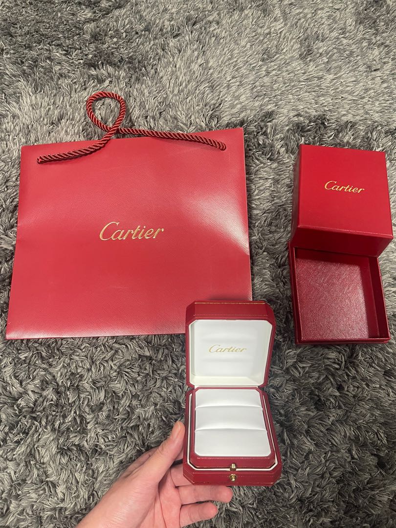 Authentic Cartier Ring Box And Paper Bag, Luxury, Accessories On Carousell