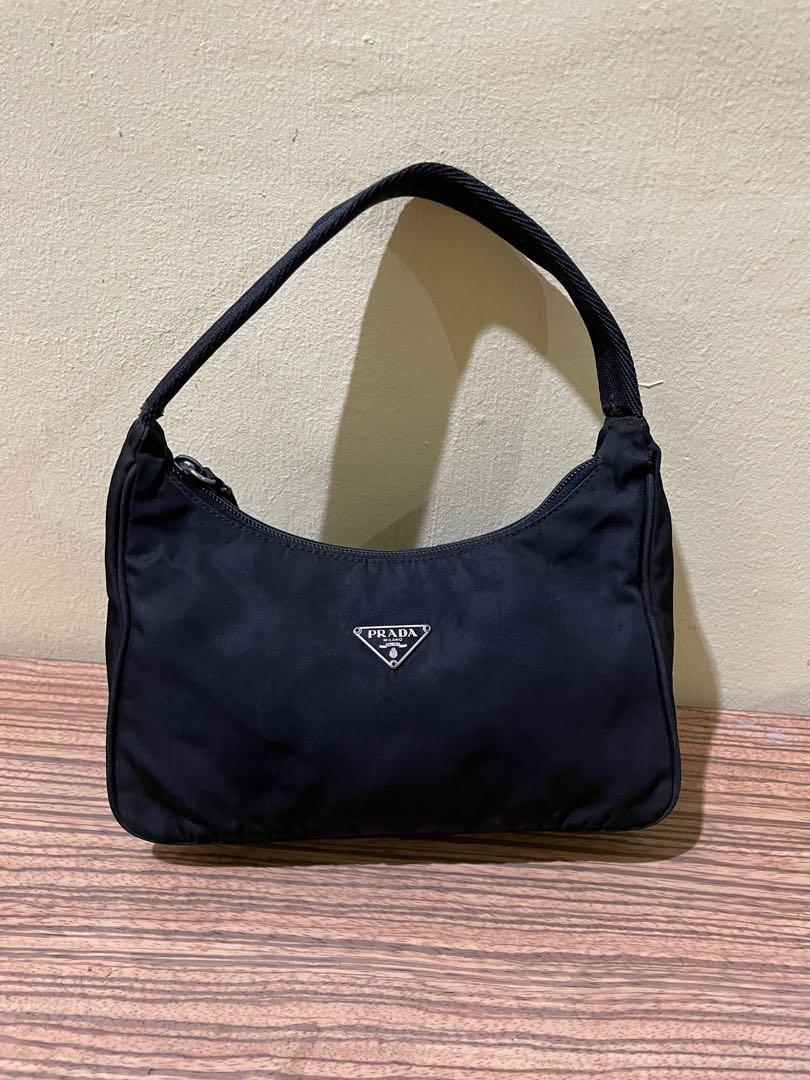 Prada mini tessuto clearance hobo nylon satchel