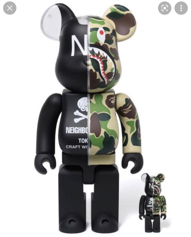 Bape x Neighborhood Be@rbrick 400% & 100%, Hobbies & Toys, Toys