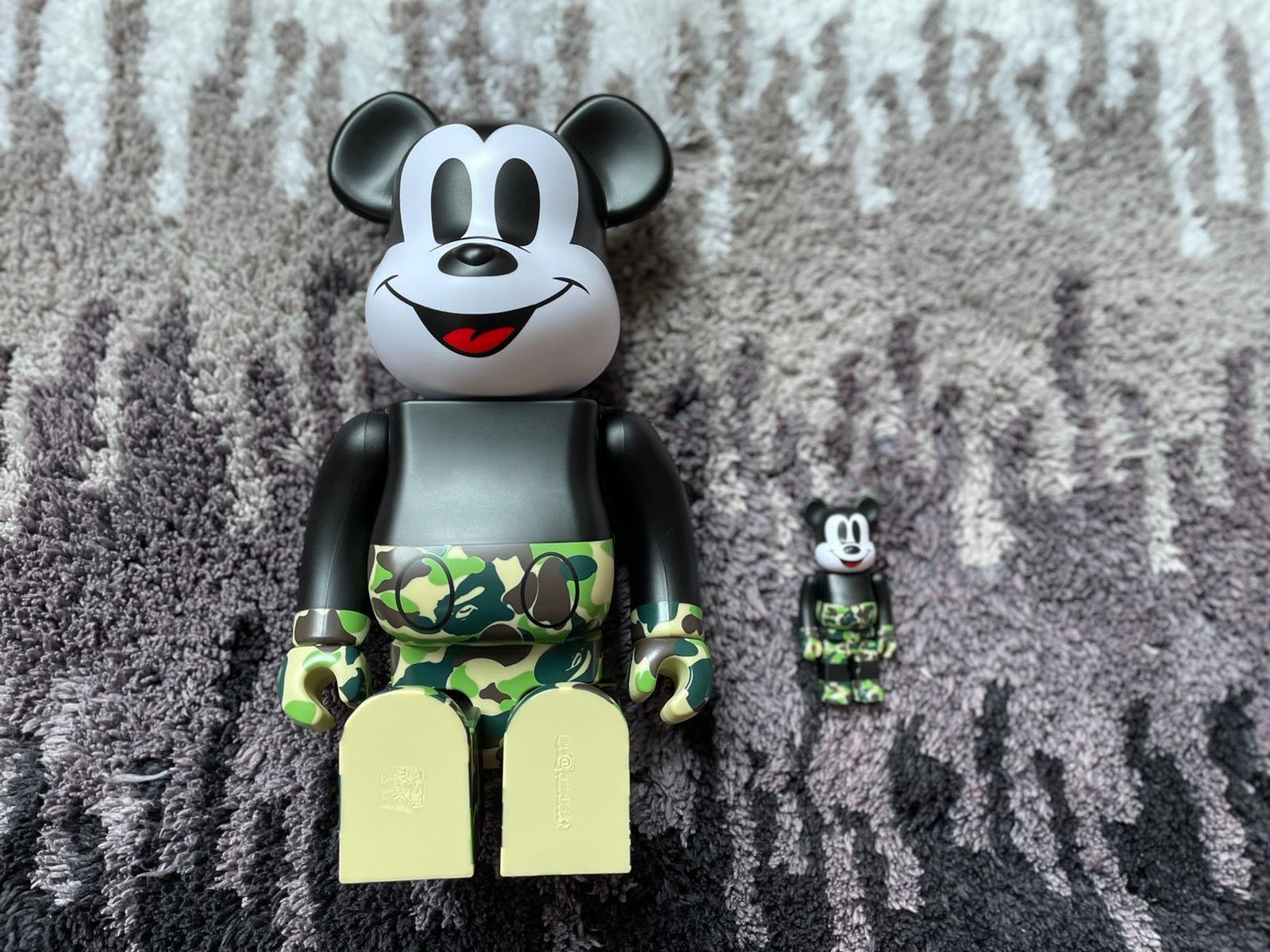 BE@RBRICK BAPE MICKEY 100％ & 400% GREEN Bearbrick Be@rbrick Bape