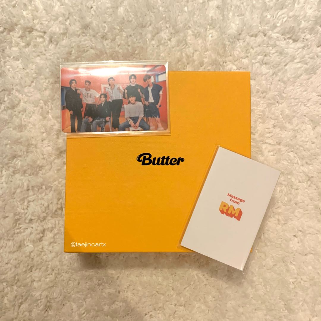 BTS Butter Album Cream Version with OT7 Group PC and RM Message Card