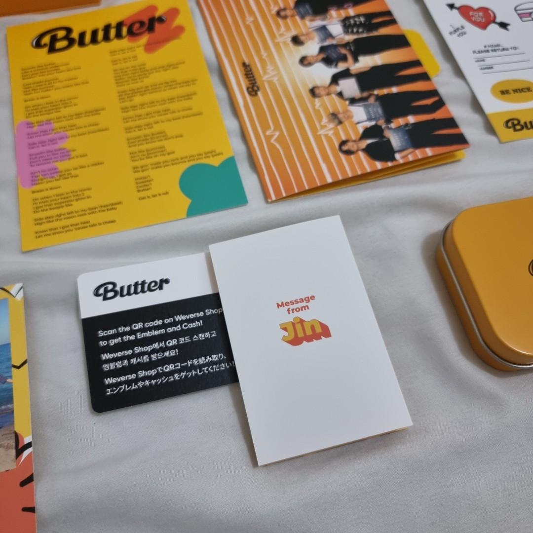 BTS BUTTER ALBUMS SET WITH UNSCANNED QR AND MESSAGE CARDS, Hobbies