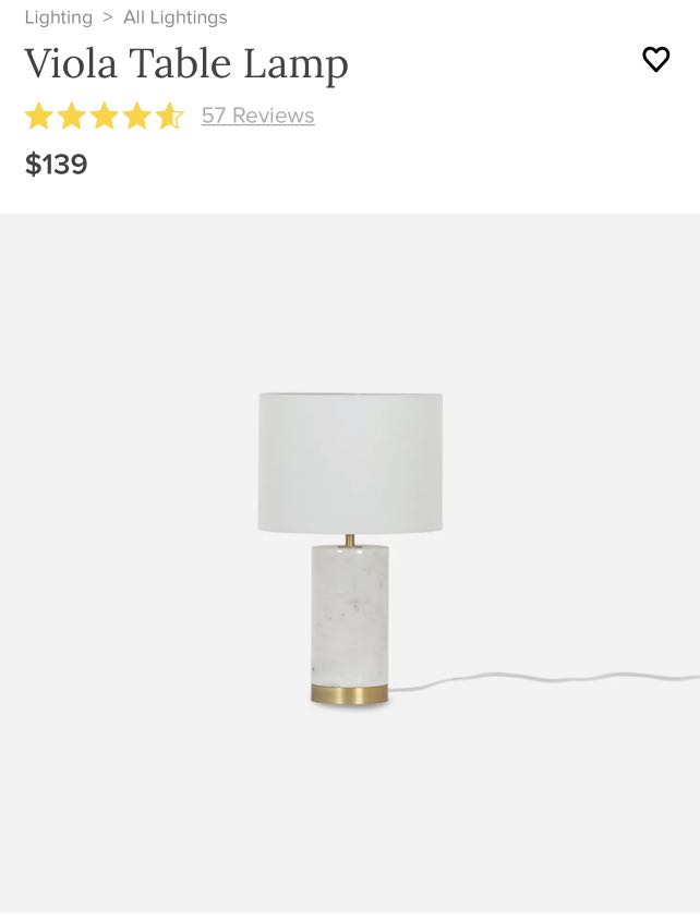 Castlery table lamp new arrivals