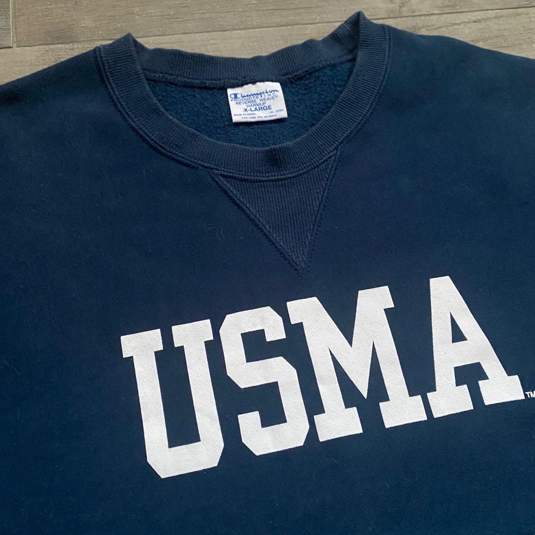 CHAMPION REVERSE WEAVE USMA SINGLE V REPRO SWEATSHIRT VINTAGE US