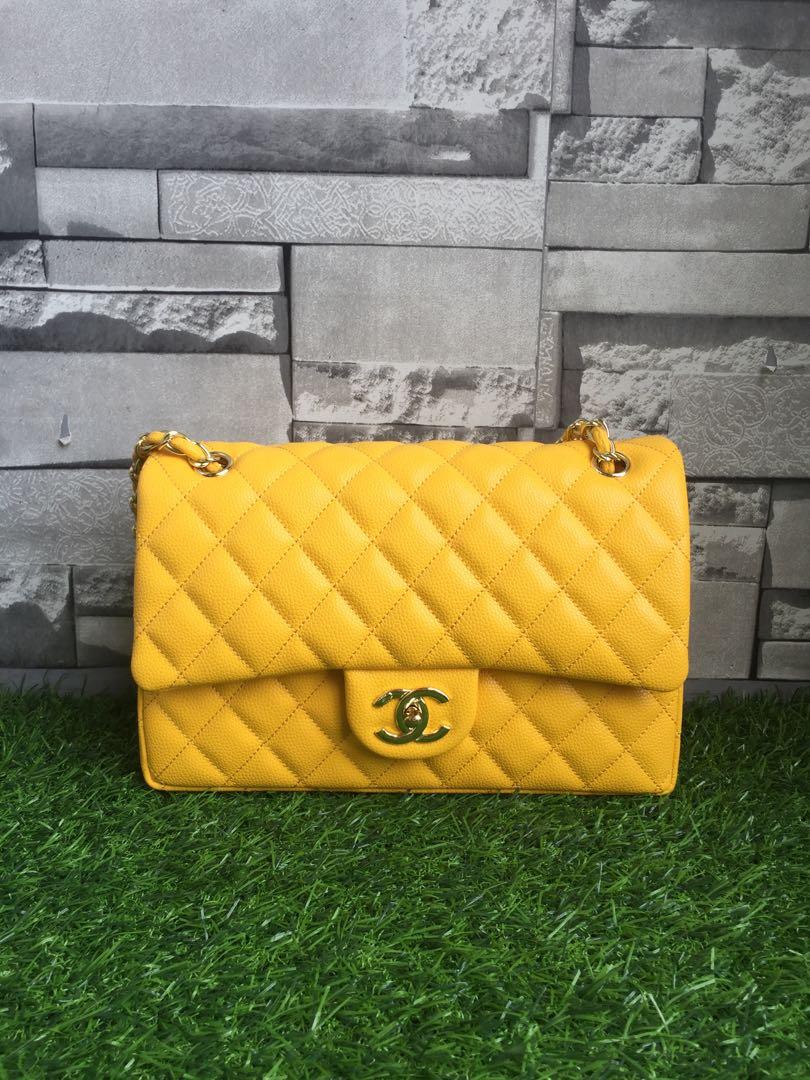 Mustard chanel bag hotsell
