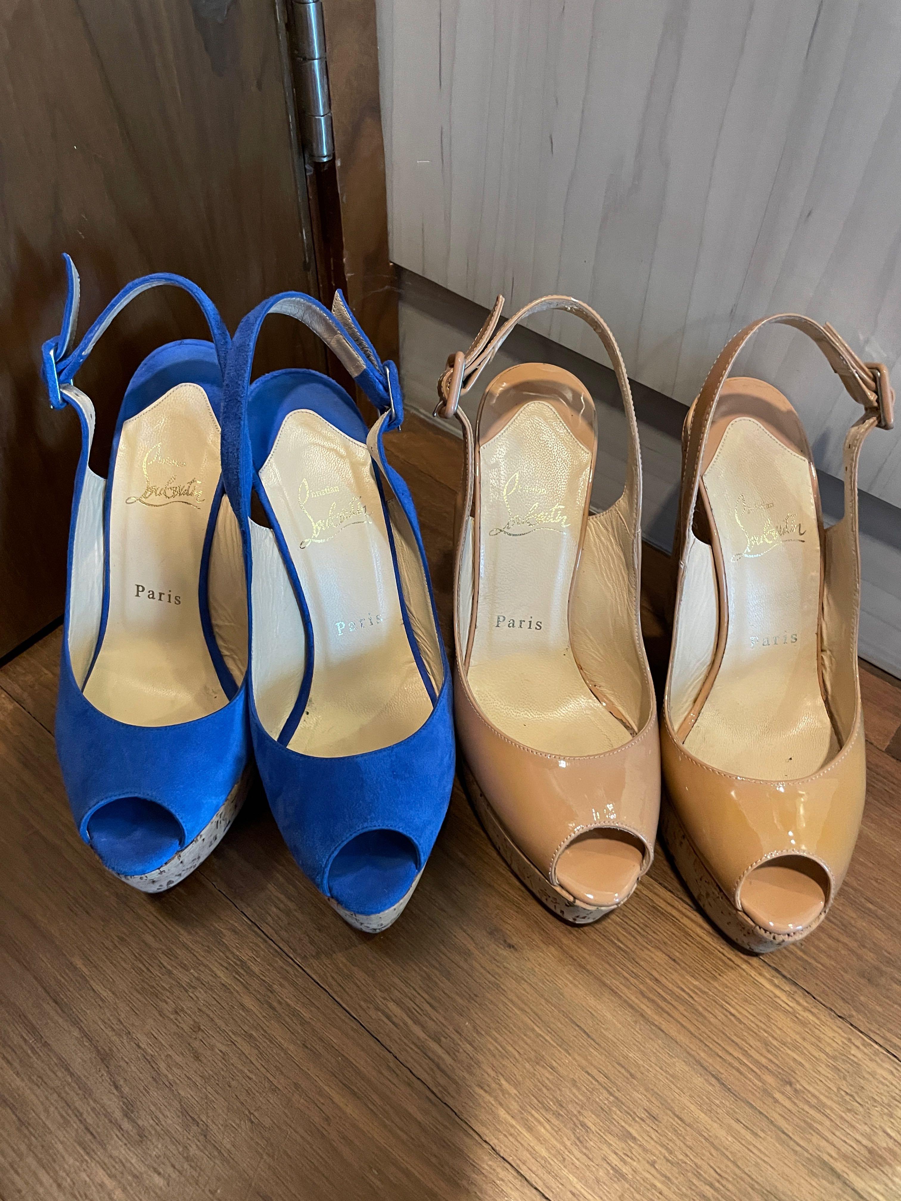 Christian louboutin platform wedges 