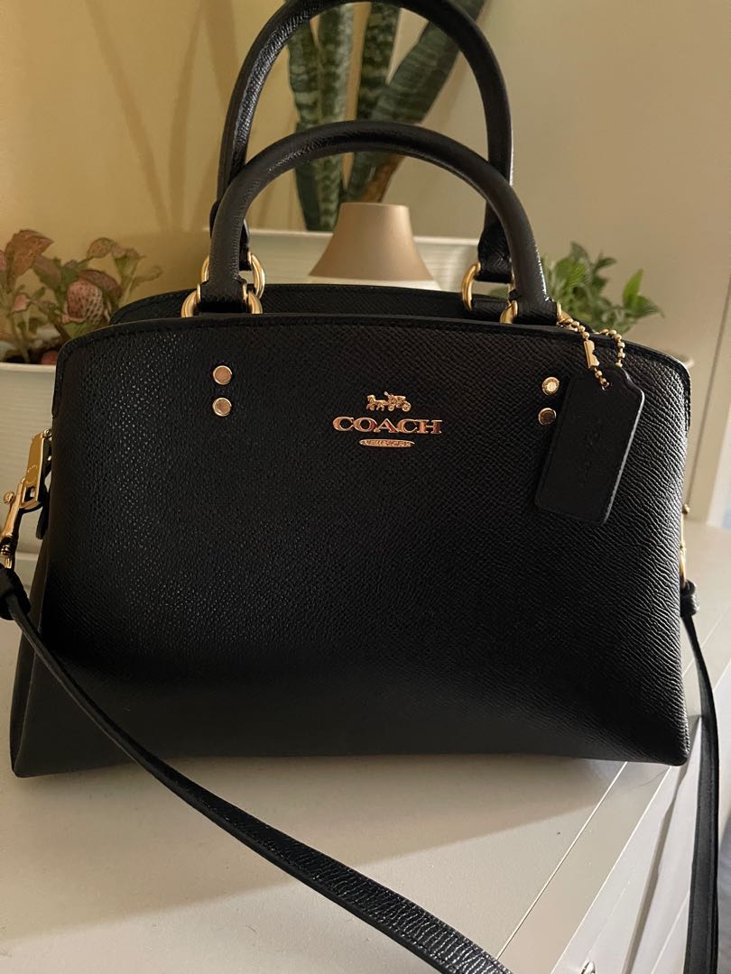 coach crossgrain leather mini lillie carryall