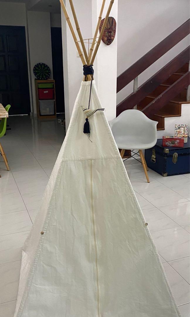 Tipi Enfant BONTON France - Blanc Coton 160x120 Cm - Occasion Très Bon état - Rare
