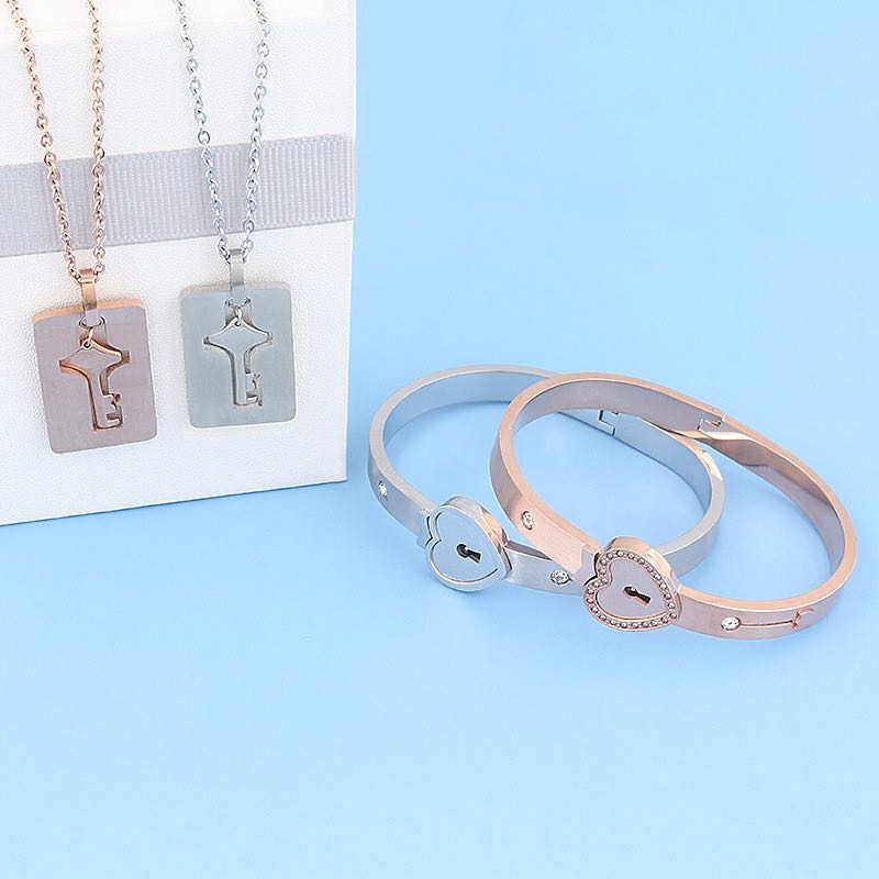 Bracelet with key hotsell necklace