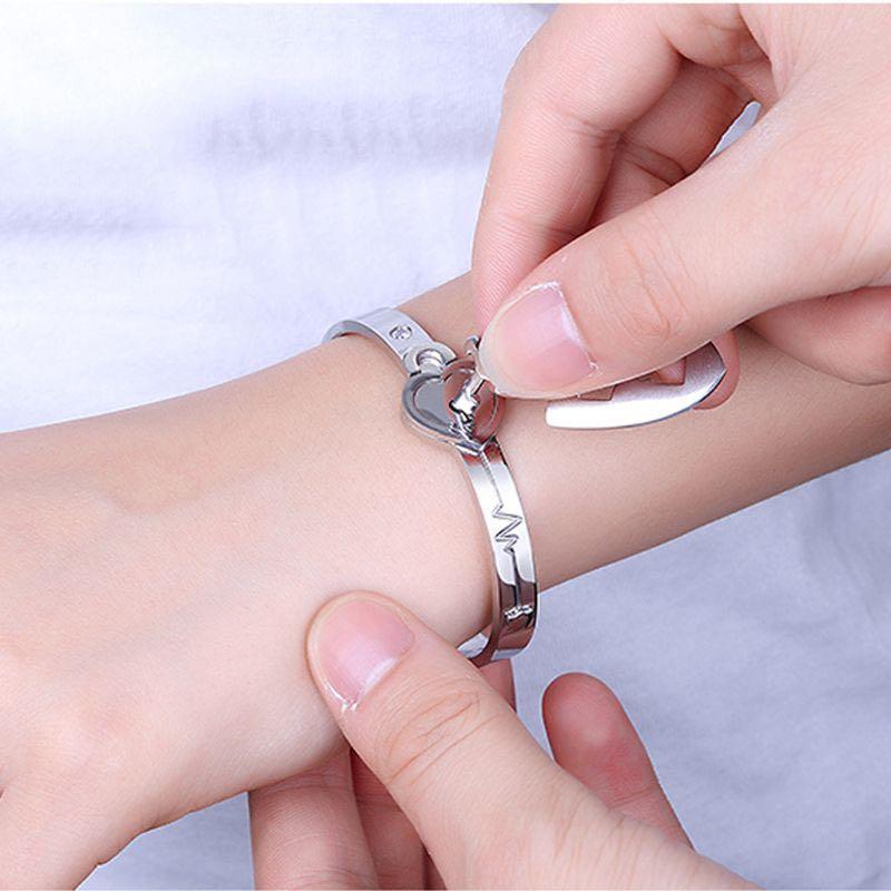 love lock bracelet with necklace key