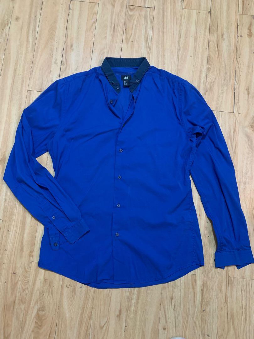 Cyan Long Sleeves Shirt H&M (Category: Formal Shirts) located in Paranaque City. Submitted by chippycoco (Listing ID 1114600287, Image 1). Description: Small - Medium Sf at buyers expense.