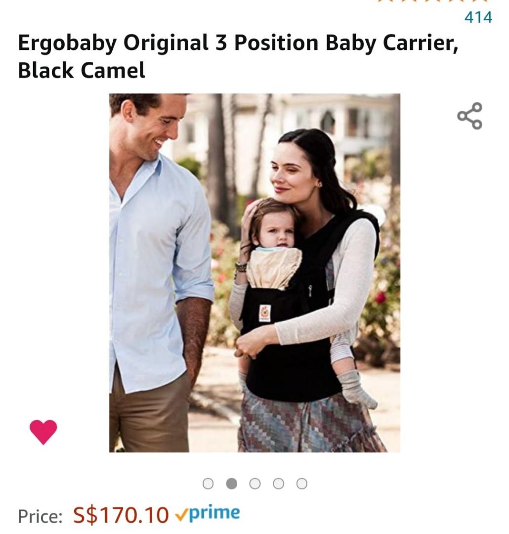 Ergobaby original 3 position baby carrier black camel online