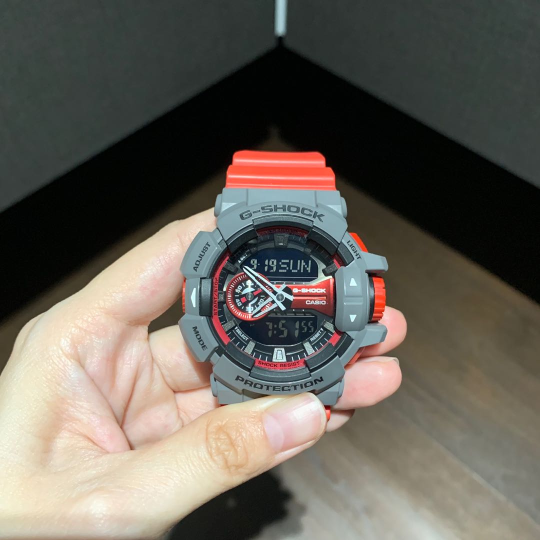 G Shock GA400 Red Grey Watch from Japan Men s Fashion