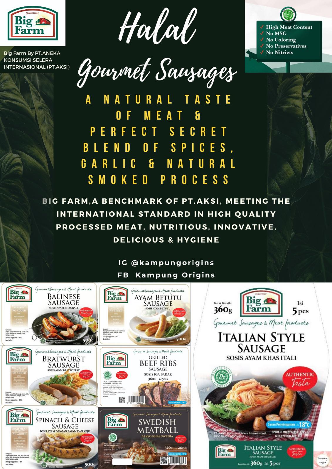 HALAL Gourmet Sausages, Food & Drinks, Chilled & Frozen Food on Carousell