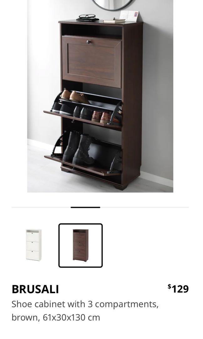 IKEA BRUSALI shoe rack, Furniture & Home Living, Furniture, Shelves,  Cabinets & Racks on Carousell
