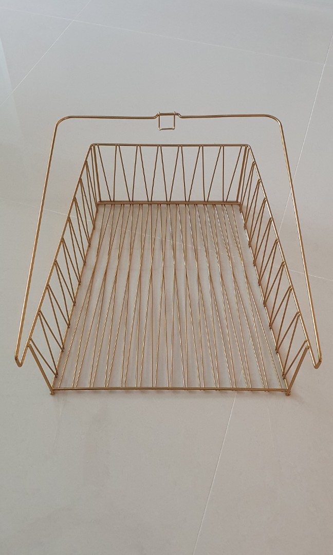IKEA Kallax Wire Basket, Brass Colour, Furniture & Home Living, Home
