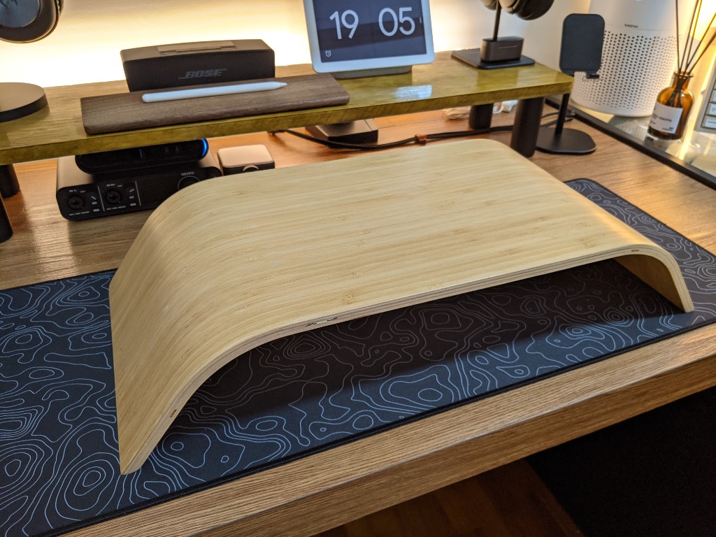 SIGFINN Monitor stand, fixed height - bamboo veneer