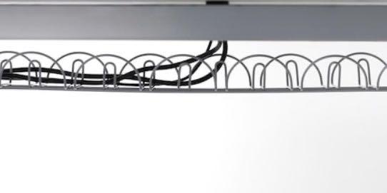 SIGNUM Cable management, horizontal, silver color, 70 cm (27 ½) - IKEA