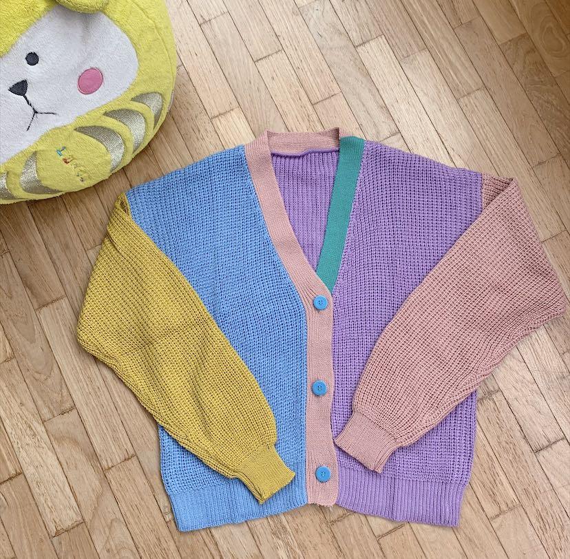 Oversized pastel cardigan shop