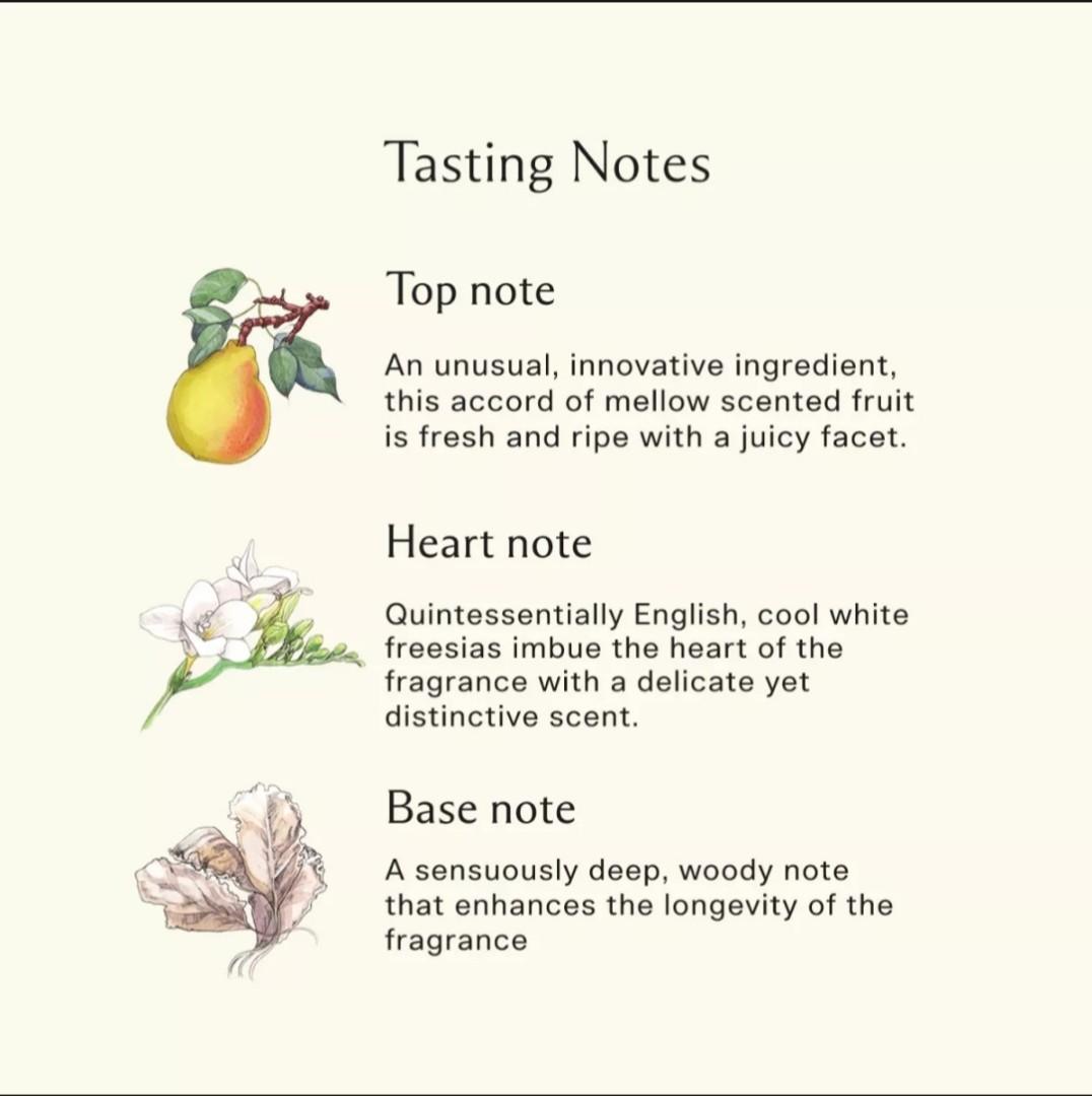 Jo malone english shop pear top notes