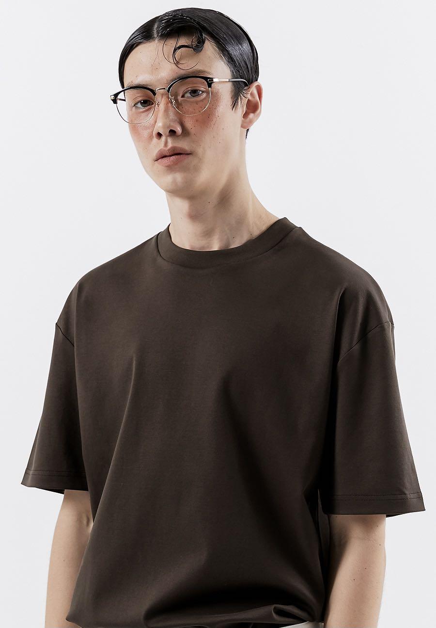 plain dark brown shirt