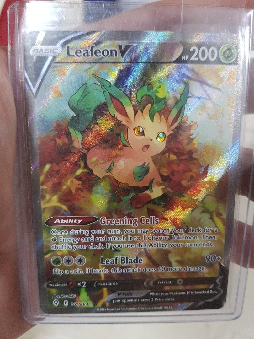 Leafeon V (Alternate Full Art) Pokemon Card, Hobbies & Toys ...