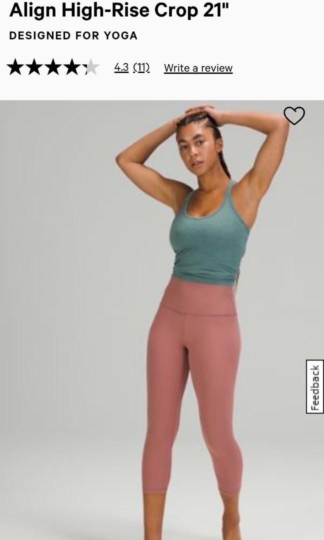 NWT Lululemon Align High Rise Crop 21 Spiced Chai Size 14 16