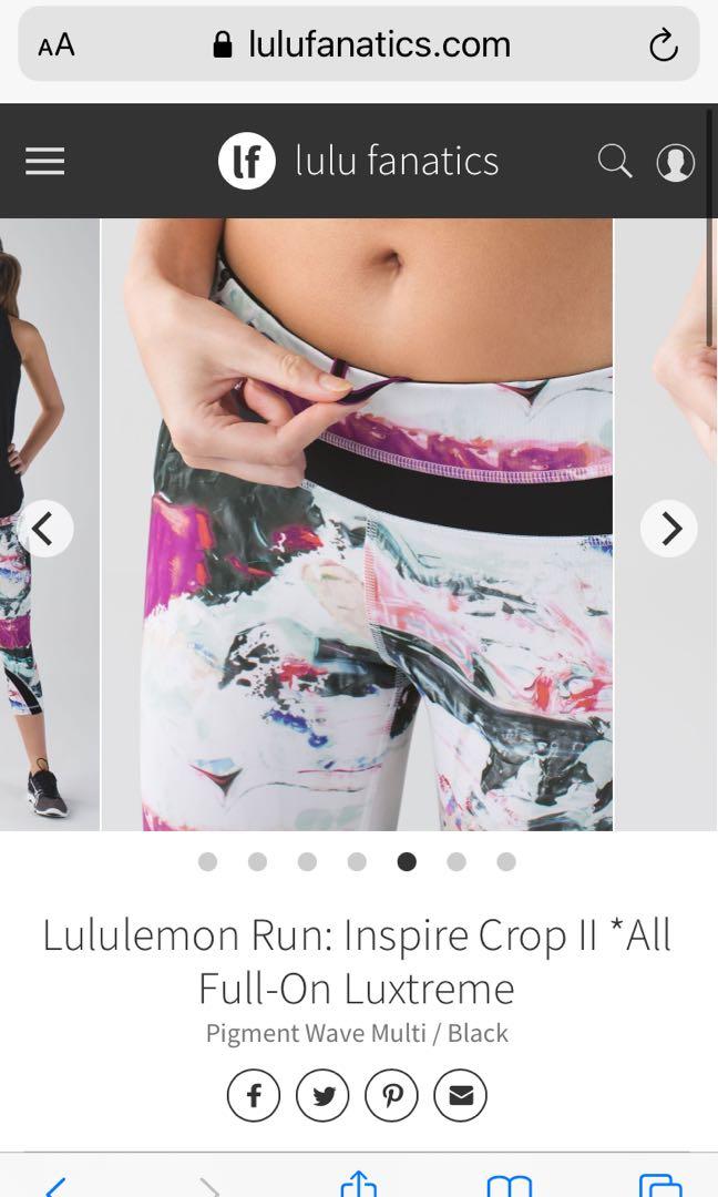 Lululemon inspire run crop bottom, Women's Fashion, Activewear on Carousell